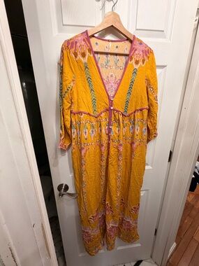 3/4 sleeve plus size maxi dresses Plus Size Floral Lace 3/4 Sleeve Round Neck A-line Floor Length Maxi Dress With Pockets